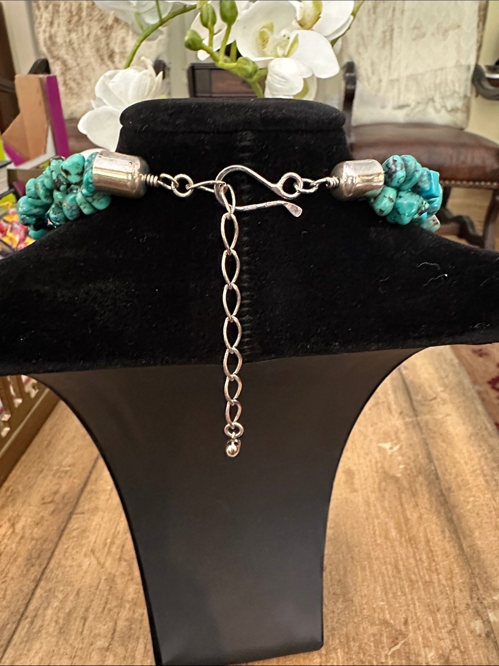 Jay King Turquoise Triple-Strand Necklace with Round Pendant - Picture 4 of 4